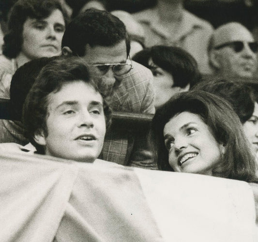 Jackie Kennedy Onassis, Madison Square Garden, 1970s, Black and White Photograph