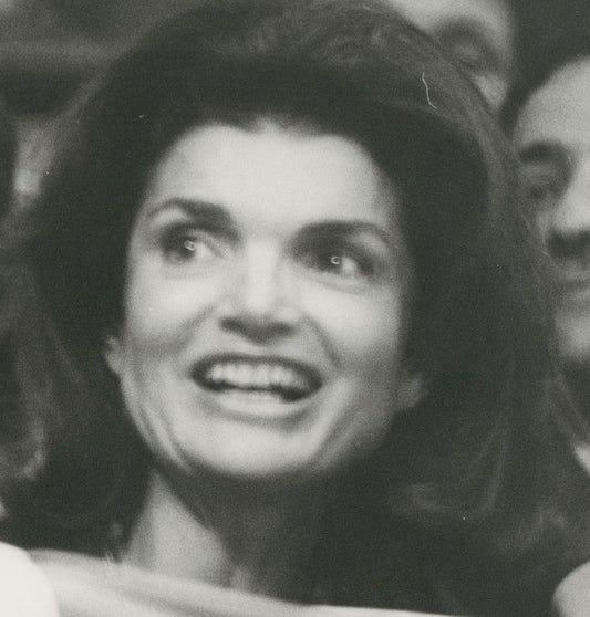 Jackie Kennedy Onassis, Madison Square Garden, 1970s, Black and White Photograph