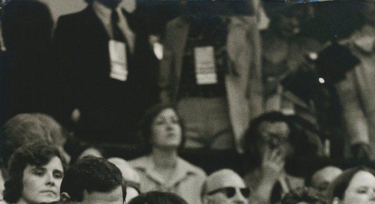 Jackie Kennedy Onassis, Madison Square Garden, 1970s, Black and White Photograph-DYV-1278299