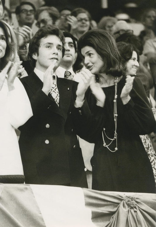 Jackie Kennedy with Family, Black and White Photograph, 1970s