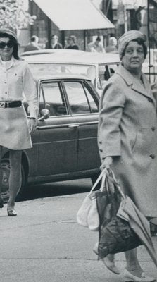 Jackie Onassis in the Street, 1970s, Black & White Photograph-DYV-1304449