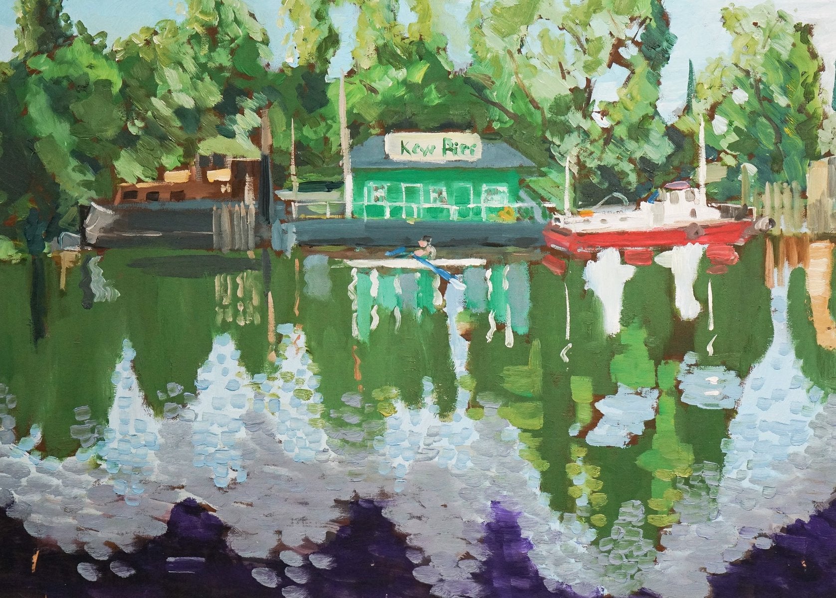 Jackson, Kew Bridge, 2000s, Oil on Board