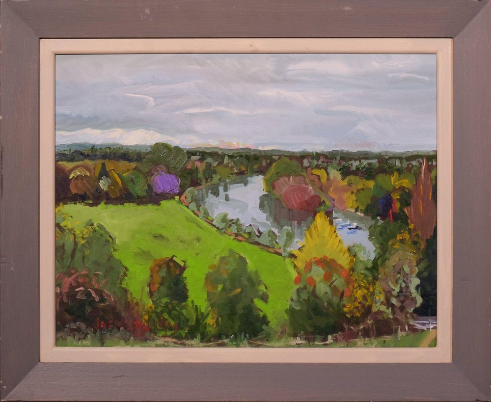 Jackson, Richmond Terrace, Autumn, 20th Century, Oil on Board, Framed