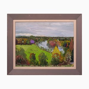 Jackson, Richmond Terrace, Autumn, 20th Century, Oil on Board, Framed-AOI-1311611