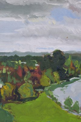 Jackson, Richmond Terrace in Autumn, 2017, Oil on Board-AOI-1354973