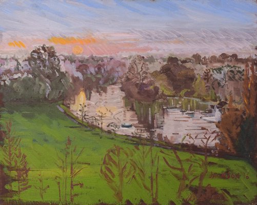 Jackson, Richmond Terrace, Winter Sunset, 2016, Oil on Board-AOI-1318395