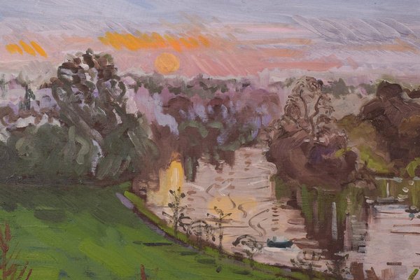 Jackson, Richmond Terrace, Winter Sunset, 2016, Oil on Board-AOI-1318395