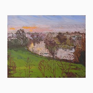 Jackson, Richmond Terrace, Winter Sunset, 2016, Oil on Board-AOI-1318395