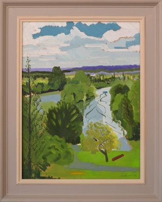 Jackson, The Terrace, Richmond Hill, en Plein Air, Oil on Board, Framed-AOI-1311609