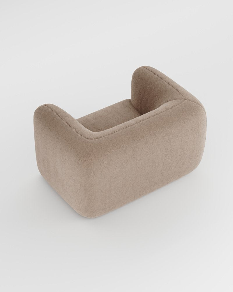 Jacob Armchair in Fabric Boucle Beige by Collector Studio