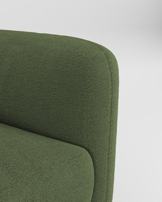 Jacob Armchair in Fabric Boucle Green by Collector Studio