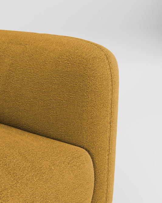 Jacob Armchair in Fabric Boucle Mustard by Collector Studio