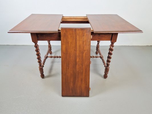 Jacobean Oak Dinning Table with Extending Barley Twist, 1890-AXJ-1725474