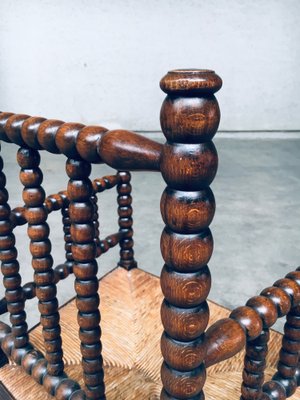 Jacobean Style Bobbin Armchair in Stained Beech, Netherlands, 1920s-RQV-1761602