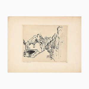 Jacques Beltrand, The Village, Original Etching on Paper, Early 20th Century-ZCI-1760376