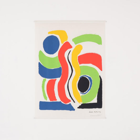 Jacques Damase After Sonia Delaunay, Abstract Composition, 1992, Print on Canvas