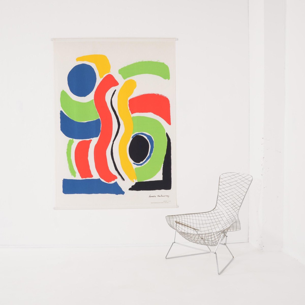 Jacques Damase After Sonia Delaunay, Abstract Composition, 1992, Print on Canvas-VT-1131228