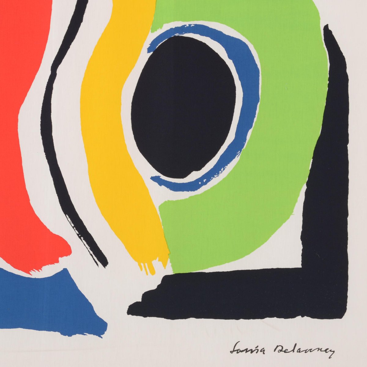 Jacques Damase After Sonia Delaunay, Abstract Composition, 1992, Print on Canvas-VT-1131228