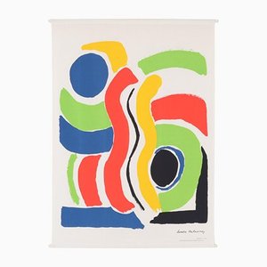 Jacques Damase After Sonia Delaunay, Abstract Composition, 1992, Print on Canvas-VT-1131228