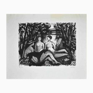 Jacques Halz, Déjeuner sur l'herbe, Breakfast, Original Etching, Late 20th-Century-ZCI-1164863