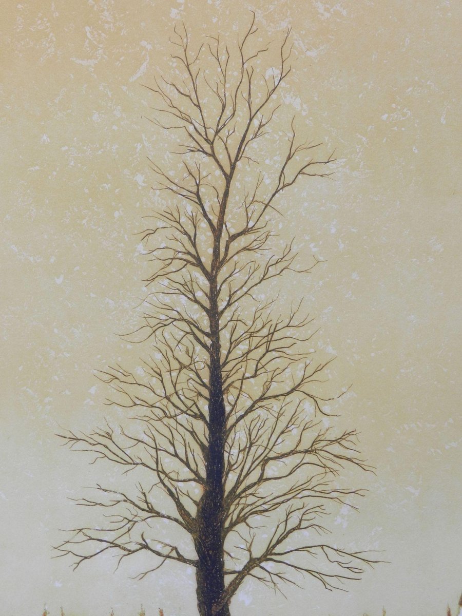 Jacques Joachim Jean Rigal, French Paysage d'Ile de France, Tree, 20th-Century, Lithograph