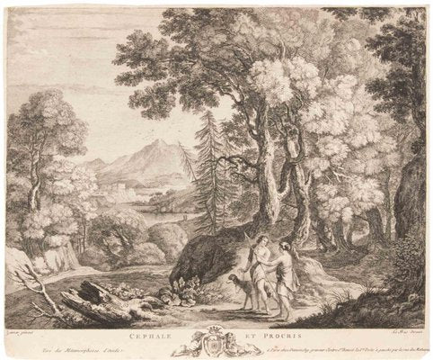 Jacques-Philippe Le Bas, Céphale et Procris, Etching, 1740-ZCI-2032718