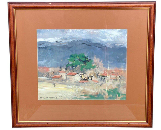 Jacques Thevenet, Southern Landscape, 1941, Watercolor on Paper