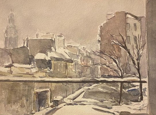 Jacques Tillier - Snow Sua Paris (Paris Snow on) - 1960s-ZCI-834544