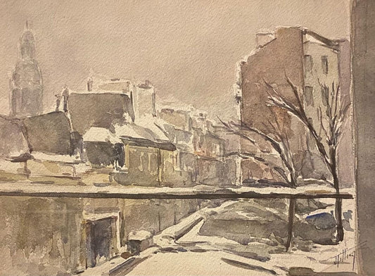 Jacques Tillier - Snow Sua Paris (Paris Snow on) - 1960s