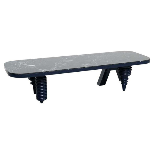 Jaime Hayon Black and Blue Marble Multileg Low Table attributed to Bd Barcelona