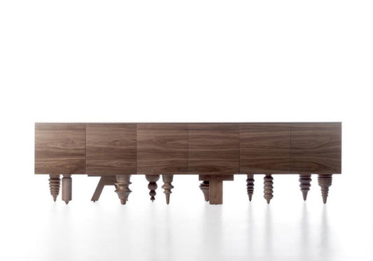 Jaime Hayon Walnut Multileg Cabinet "Showtime" by BD Barcelona