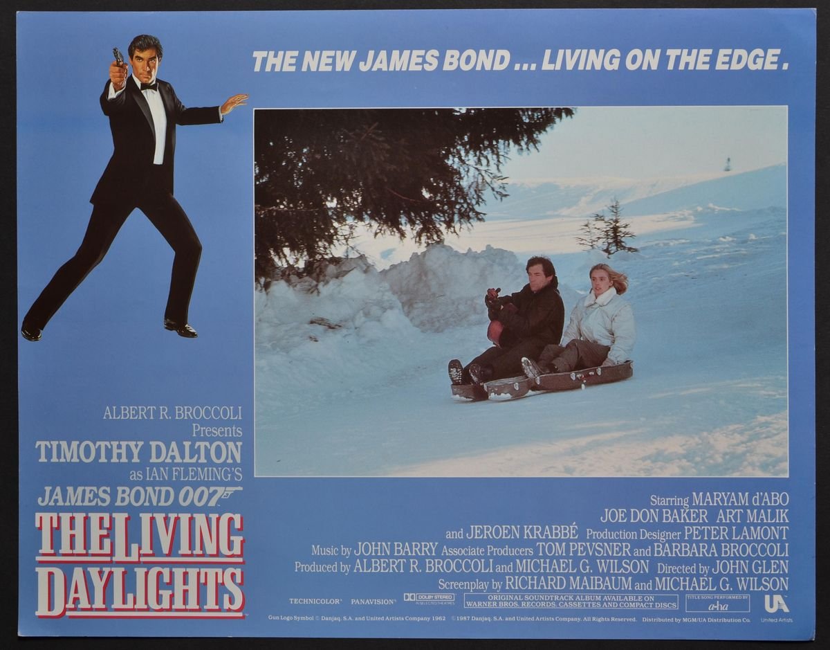 James Bond 007 the Living Daylights Original Lobby Card, UK, 1987