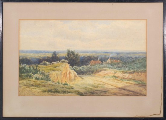 James Edward Grace, Rural Landscape, 1879, Watercolor on Paper, Framed-AOI-1106741