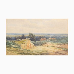 James Edward Grace, Rural Landscape, 1879, Watercolor on Paper, Framed-AOI-1106741