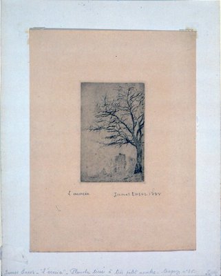 James Ensor, L'acacia, 1888, Drypoint Etching-PLZ-1752002