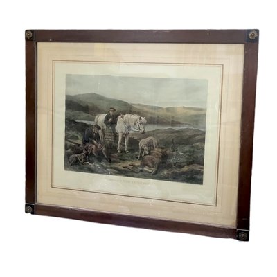 James Hardy, Luncheon Time on the Moors, 1950s, Bronze & Crystal & Wood & Paper, Framed-TCS-2019848