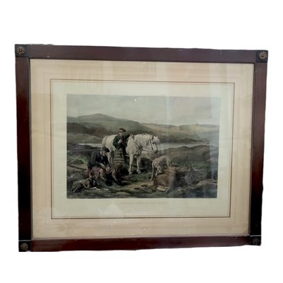 James Hardy, Luncheon Time on the Moors, 1950s, Bronze & Crystal & Wood & Paper, Framed-TCS-2019848