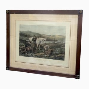 James Hardy, Luncheon Time on the Moors, 1950s, Bronze & Crystal & Wood & Paper, Framed-TCS-2019848