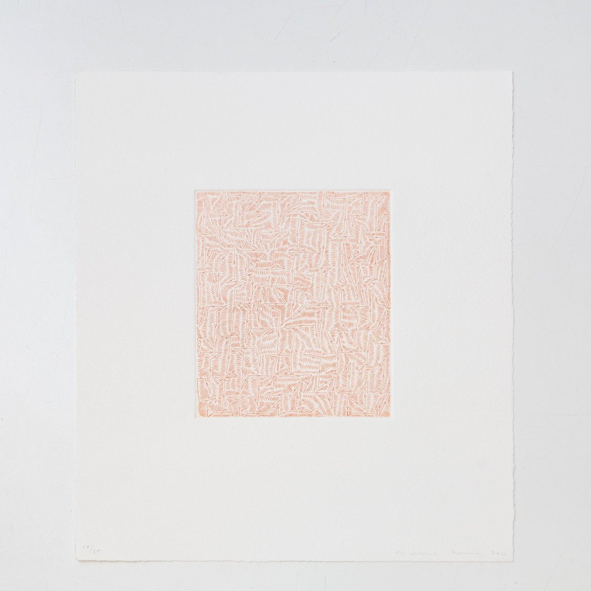 James Siena, Arrow Path Between Parallel Lines, 2011, Etching