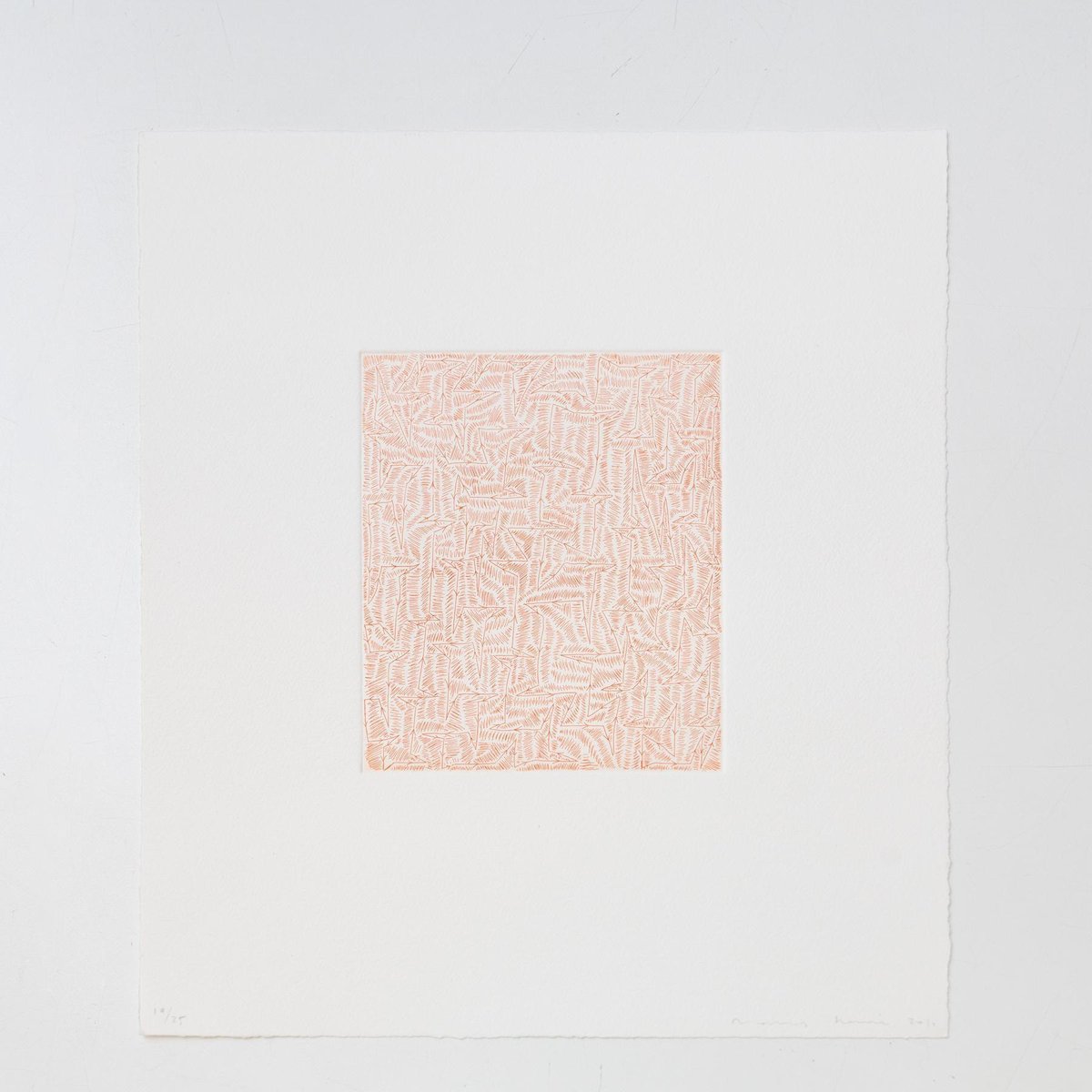 James Siena, Arrow Path Between Parallel Lines, 2011, Etching