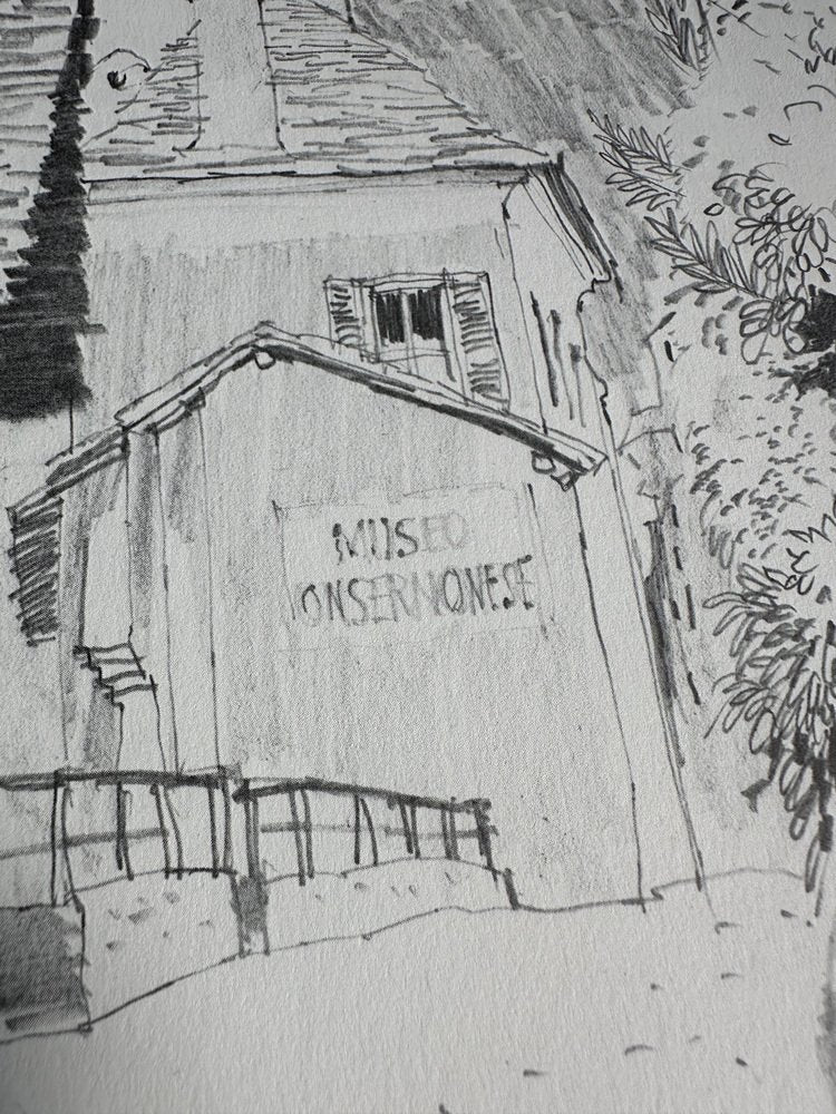 Jan Kristofori, Swiss Motives/Tessin Houses, Original Pencil Sketches, Set of 3