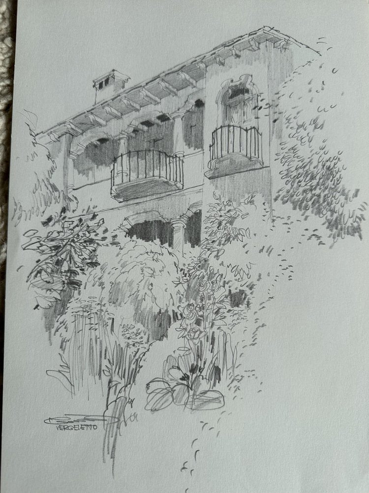 Jan Kristofori, Swiss Motives/Tessin Houses, Original Pencil Sketches, Set of 3