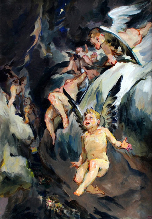 Janusz Szpyt, Angels, 2012, Oil on Canvas