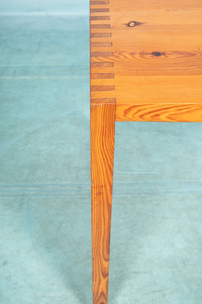 Japandi Pine Ding Table attributed to Ate Van Apeldoorn for Houtwerk Hattem, 1970s