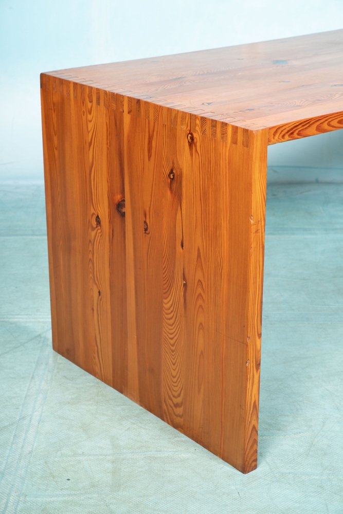 Japandi Pine Ding Table attributed to Ate Van Apeldoorn for Houtwerk Hattem, 1970s