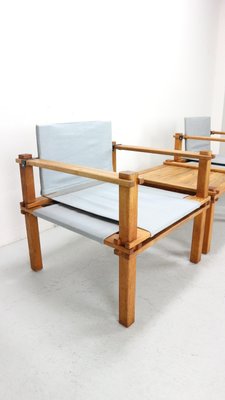 Japandi Safari Armchairs and Table attributed to Gerd Lange, 1965, Set of 3-DT-2026275