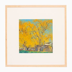 Japanese Autumn, Gouache on Paper-GPP-1060086