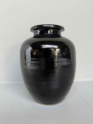 Japanese Black Glazed Jug, 1890s-DWL-1397618