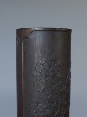 Japanese Carved Bamboo Brush Pot, 1930s-MB-1132960