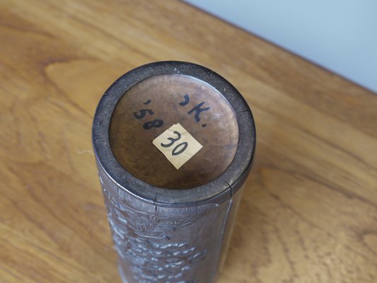 Japanese Carved Bamboo Brush Pot, 1930s-MB-1132960